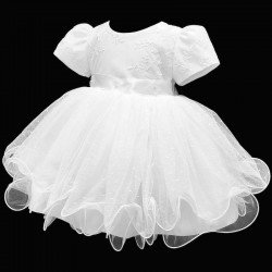 White Baby Girl Christening Dress Style B1038