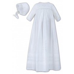 Sarah Louise White Baby Girl Gown & Bonnet Style 001169EL