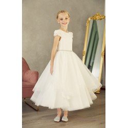 Teter Warm Ivory Handmade First Holy Communion Dress Style DS04