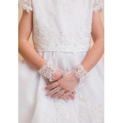 White First Holy Communion Gloves 814