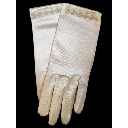 Ivory First Holy Communion Gloves Style CG783