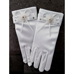 First Holy Communion Satin Gloves Style 811