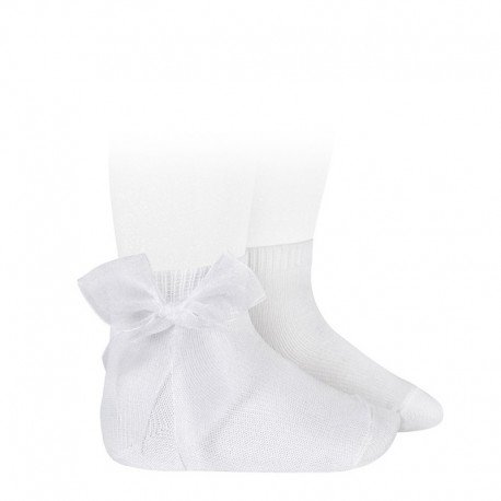 White Baby Girl Christening Socks with Bow Style 2.439/4