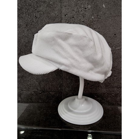 WHITE CORDUROY BABY BOYS CHRISTENING/SPECIAL OCCASION HAT STYLE HAT 015