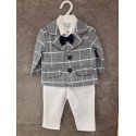 White/Navy Baby Boy Christening Suit Style NATANIEL