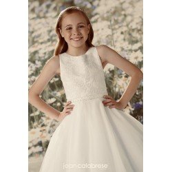 JOAN CALABRESE IVORY TEA-LENGTH FIRST HOLY COMMUNION DRESS STYLE 120349