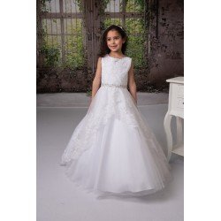 SWEETIE PIE WHITE FIRST HOLY COMMUNION DRESS STYLE 3000