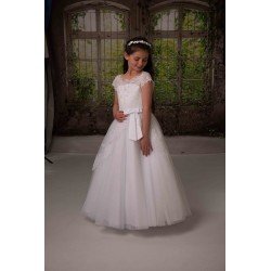 SWEETIE PIE WHITE FIRST HOLY COMMUNION DRESS STYLE 4073