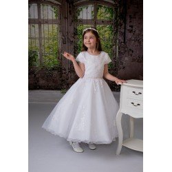 Sweetie Pie First Holy Communion White Dress Style 4054