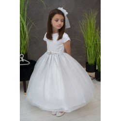 JOAN CALABRESE WHITE TEA-LENGTH FIRST HOLY COMMUNION DRESS STYLE PJ-05