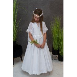 White Handmade First Holy Communion Dress Style JANETT