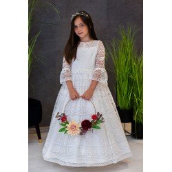 Ivory Handmade Lace First Holy Communion Dress Style DEBORA IVORY