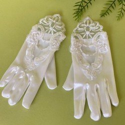 White First Holy Communion Gloves Style LG84WT2
