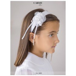 Carmy White First Holy Communion Headband Style CD 4003