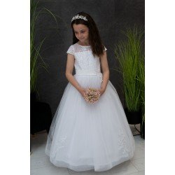 White Handmade First Holy Communion Dress Style BETSY