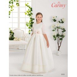 CARMY HANDMADE IVORY/PINK UNIQUE FIRST HOLY COMMUNION DRESS STYLE 2311 ER
