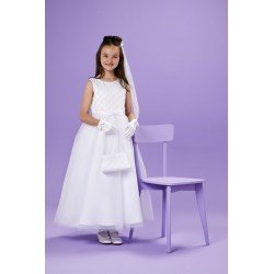 Peridot White First Holy Communion Dress Style ORLA BIS