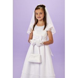 WHITE FIRST HOLY COMMUNION GLOVES STYLE MARTHA