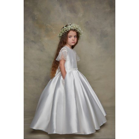 White First Holy Communion Dress Style IS23448