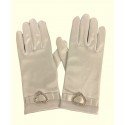 IVORY FIRST HOLY COMMUNION SATIN GLOVES STYLE 812