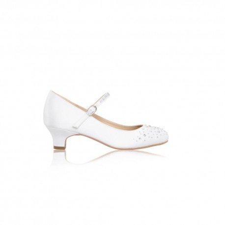 WHITE FIRST HOLY COMMUNION SHOES STYLE AVA