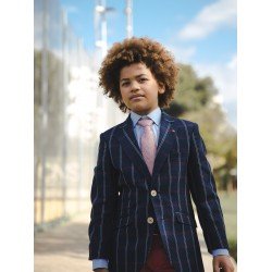 Navy/Red Checkered First Holy Communion/Special Occasion Jacket Style 10-04074