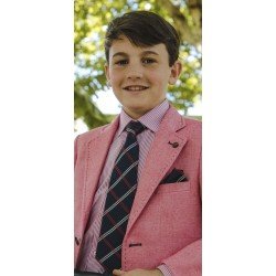 ONE VARONES CHECK NAVY& RED FIRST HOLY COMMUNION/SPECIAL OCCASION BOYS TIE STYLE 10-08023 167