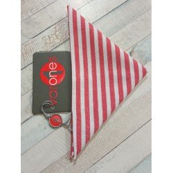 ONE VARONES STRIPEY WHITE/RED FIRST HOLY COMMUNION/SPECIAL OCCASION HANDKERCHIEF STYLE 10-08016A 123