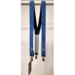 Light Blue Chequered Holy Communion/Special Occasion Suspenders Style 10-09029F