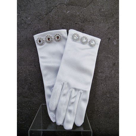 WHITE FIRST HOLY COMMUNION GLOVES STYLE 817