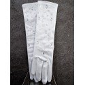 Shining Long Richly Decorated Satin Communion Gloves style 783