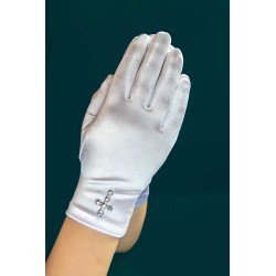 White First Holy Communion Gloves Style CG788/CG791