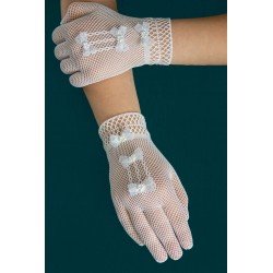 White First Holy Communion Gloves Style UB2807