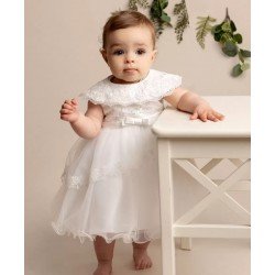 Christening Baby Girl Dress in White Style HAZEL