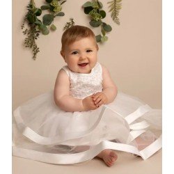 Christening Baby Girl Dress in Ivory Style JORJA BIS