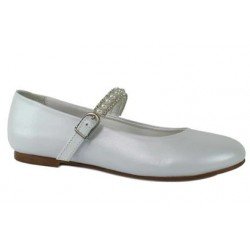 White Handmade Spanish First Holy Communion Shoes Style 6439-00