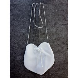 PERFECT SIMPLE COMMUNION BAG WITH PEARLS STRAP STYLE HB010