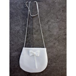 PERFECT SIMPLE COMMUNION BAG WITH PEARLS STRAP STYLE HB012