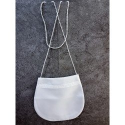 PERFECT SIMPLE COMMUNION BAG WITH PEARLS STRAP STYLE HB027