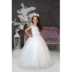 Handmade White First Holy Communion Dress Style ISABELLA MCH