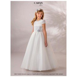 Carmy Ivory/Blue First Holy Communion Dress Style 4200