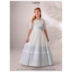 Carmy Ivory/Blue First Holy Communion Dress Style 4649