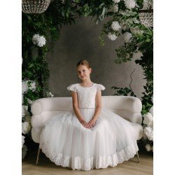 Handmade Ivory First Holy Communion Dress by Teter Warm Style 907N