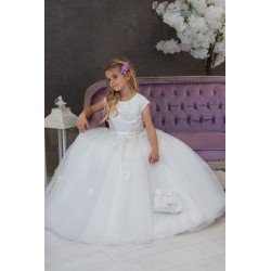 Sweetie Pie First Holy Communion White Dress Style RB611