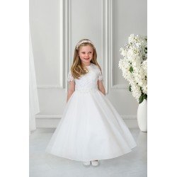 White First Holy Communion Dress Style IS23442