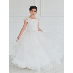 HANDMADE IVORY FIRST HOLY COMMUNION DRESS BY TETER WARM STYLE GS02