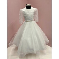 White First Holy Communion Dress Style IS24686