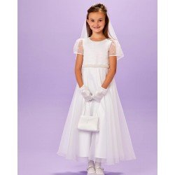 Ivory First Holy Communion Dress Style LAURA DOT