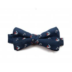 ONE VARONES BOYS NAVY FIRST HOLY COMMUNION/SPECIAL OCCASION BOYS BOW TIE WITH MARINE MOTIF STYLE 10-08028 150