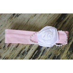 Pearl and Rose Headband for Baptism OB061